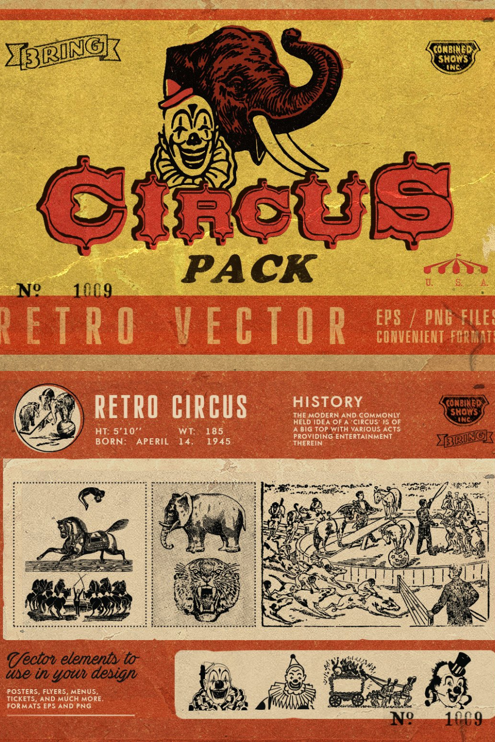 Retro Circus Pack - Pinterest.