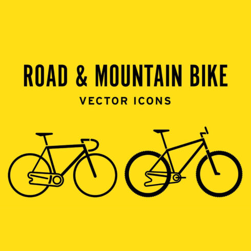 Road & Mountain Bike Icons.