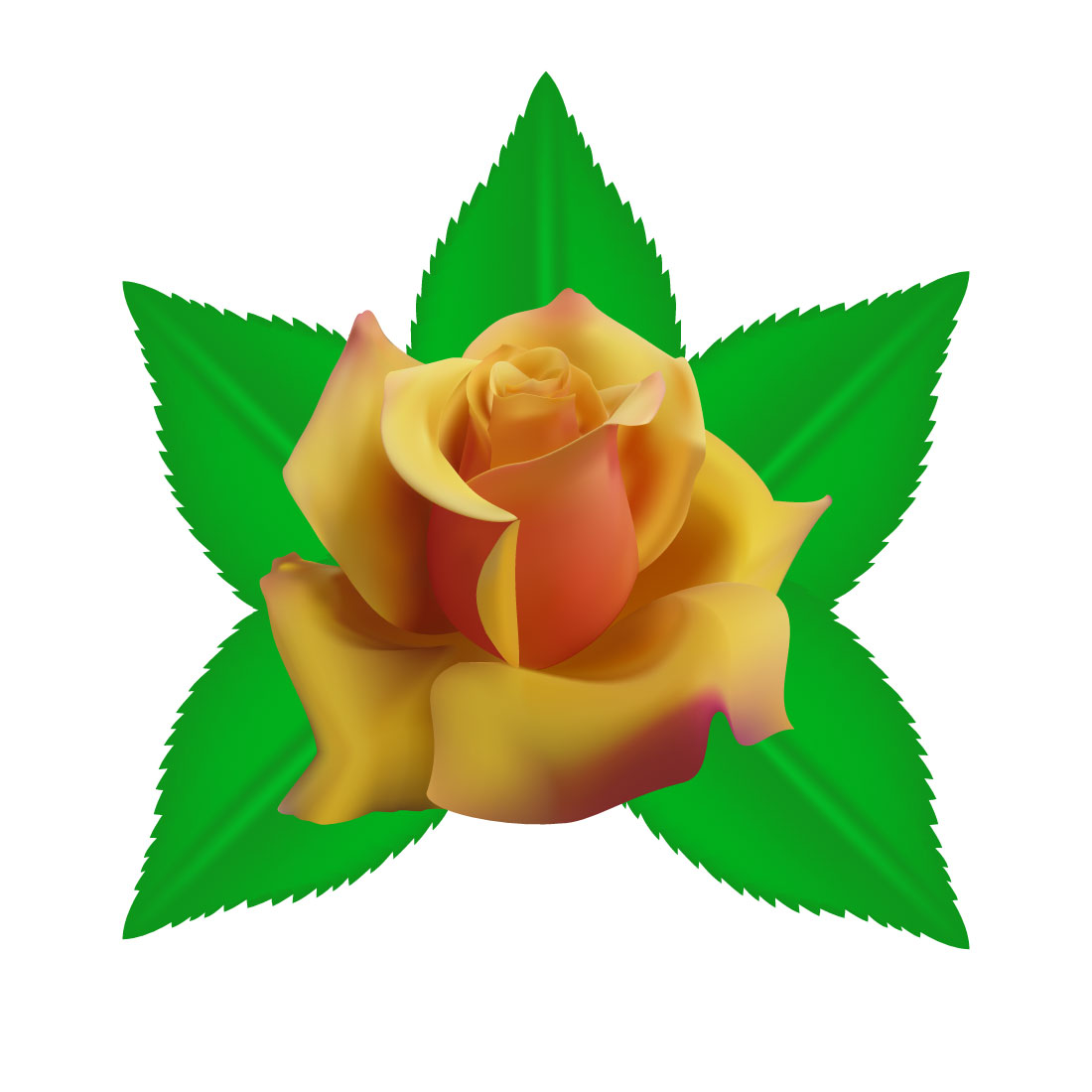 Rose Flower Vector Design preview image.
