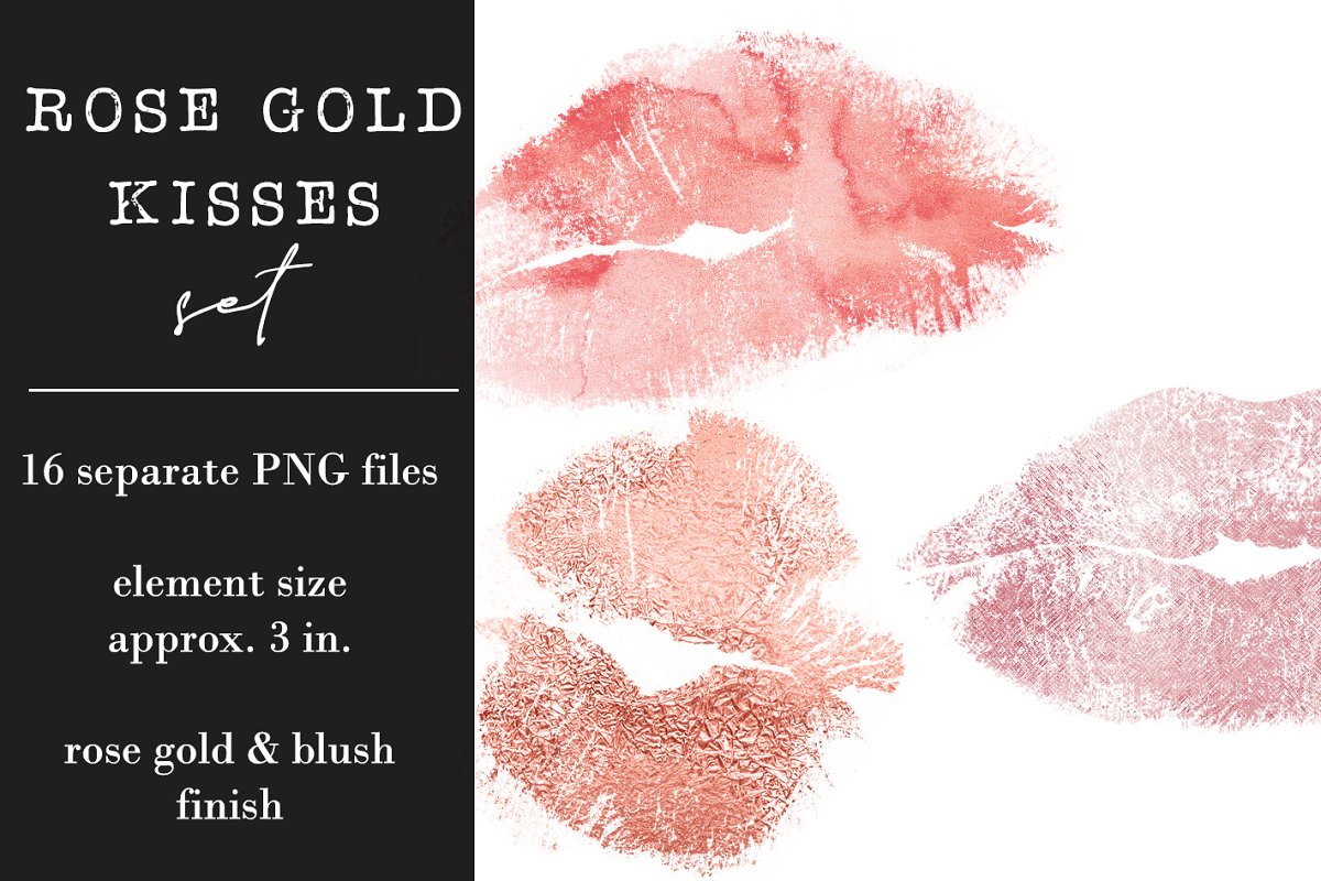 Rose Gold Kiss Marks - Lipstick Mark features preview.