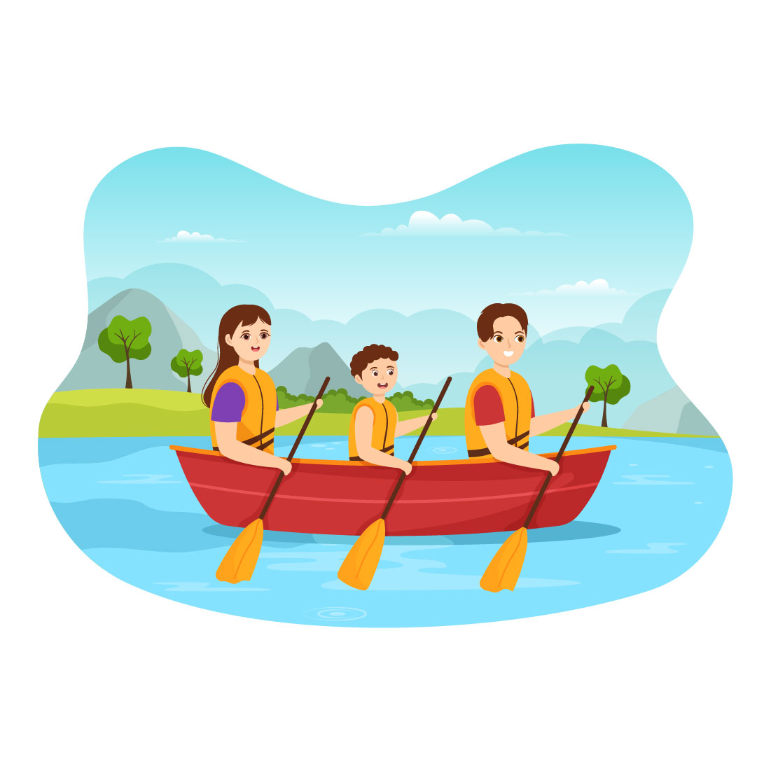 Rowing Sport Illustration cover image.