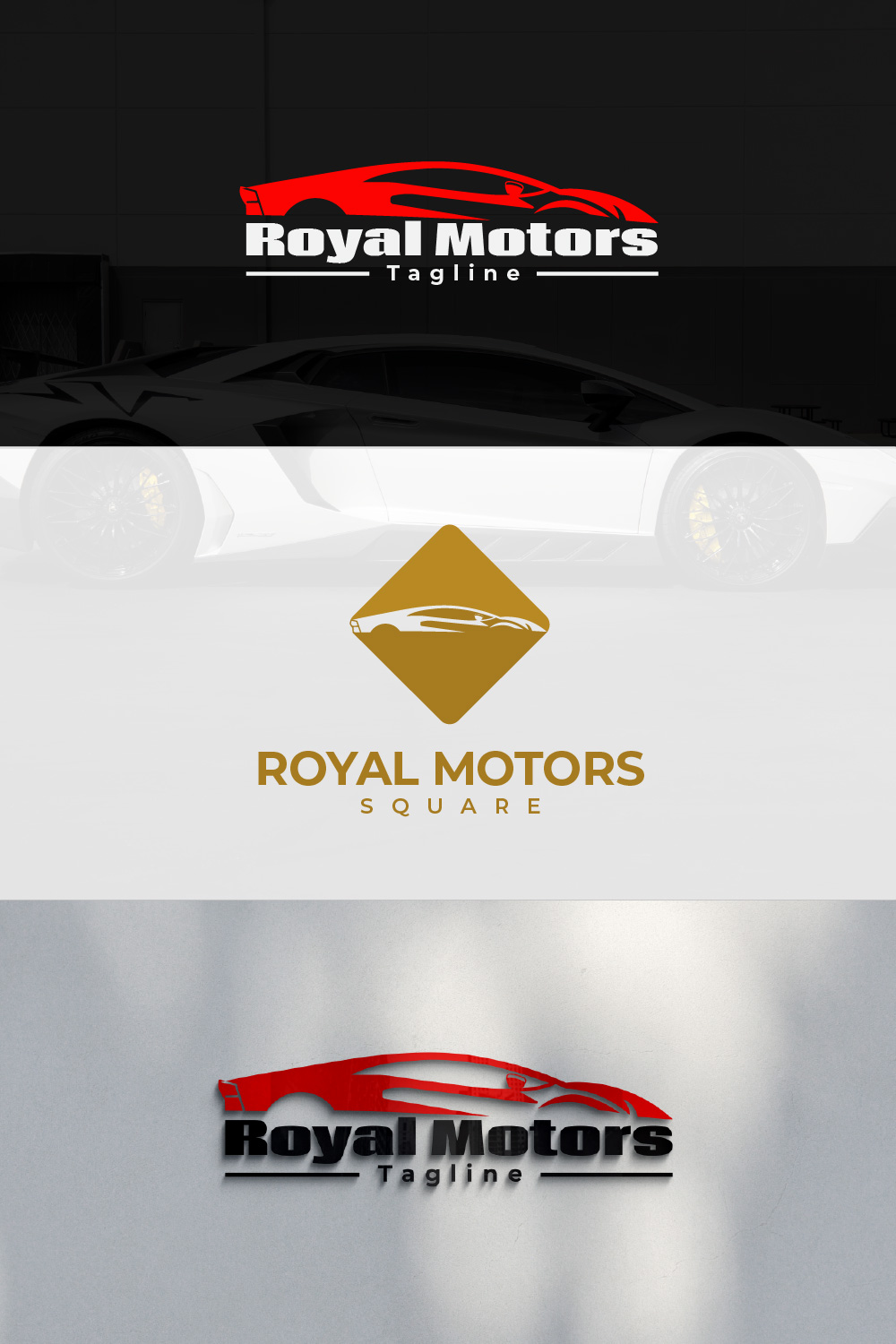 Royal Motors Lamborghini Logo Template Pinterest image.
