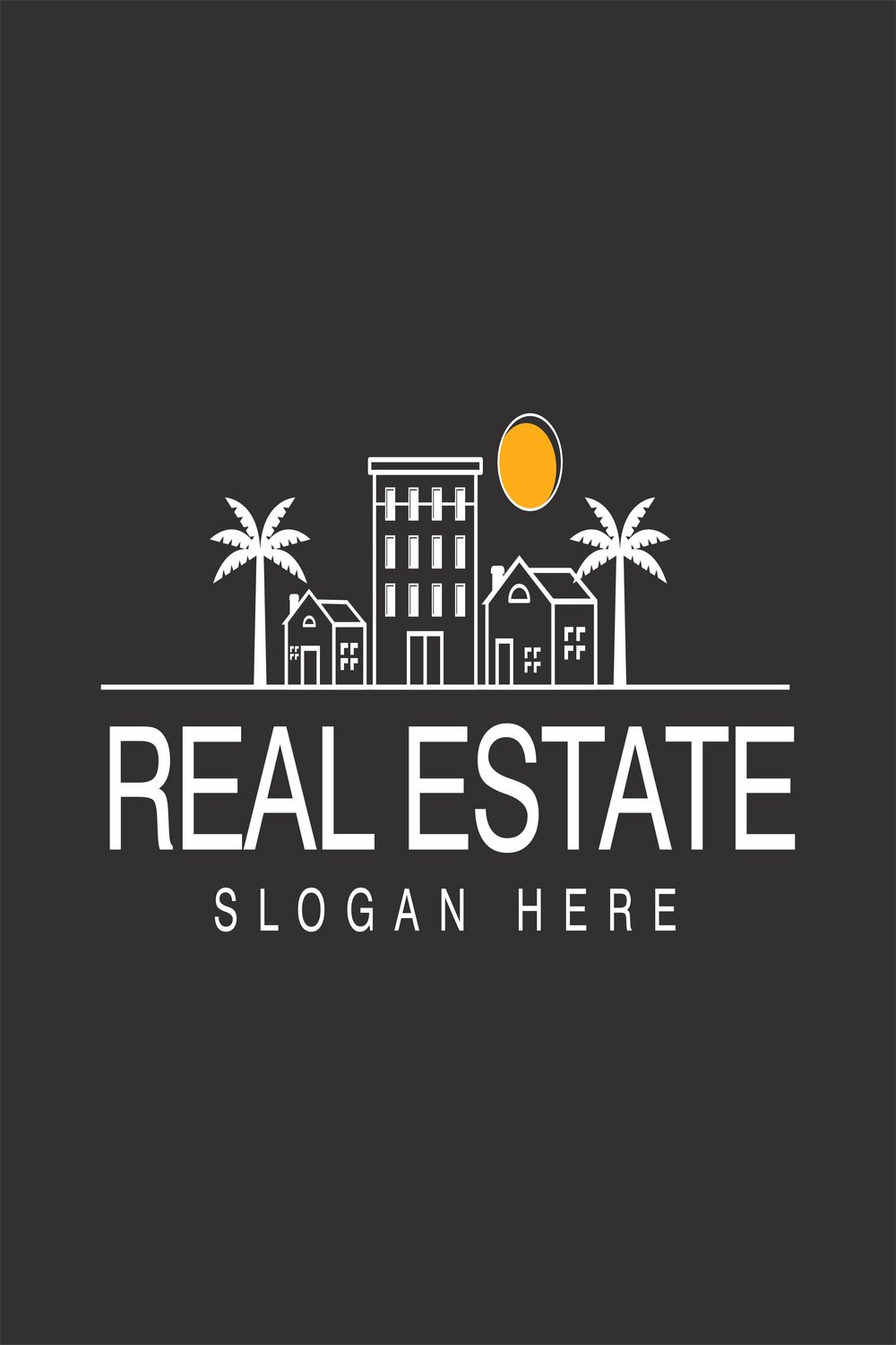Real Estate Logo Design pinterest preview image.