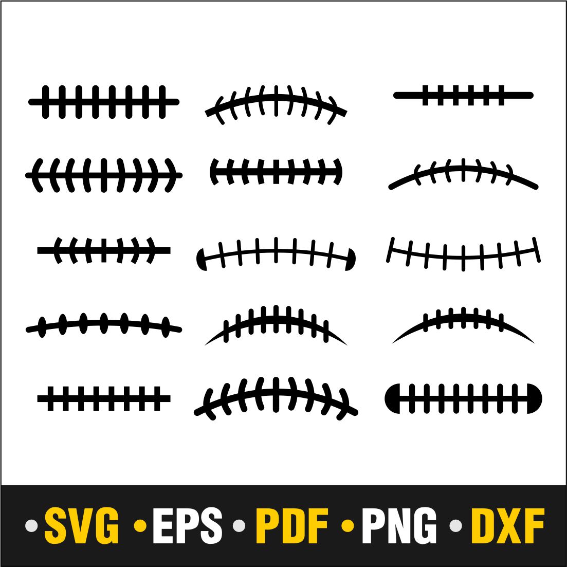 Rugby Ball Stitches SVG - MasterBundles