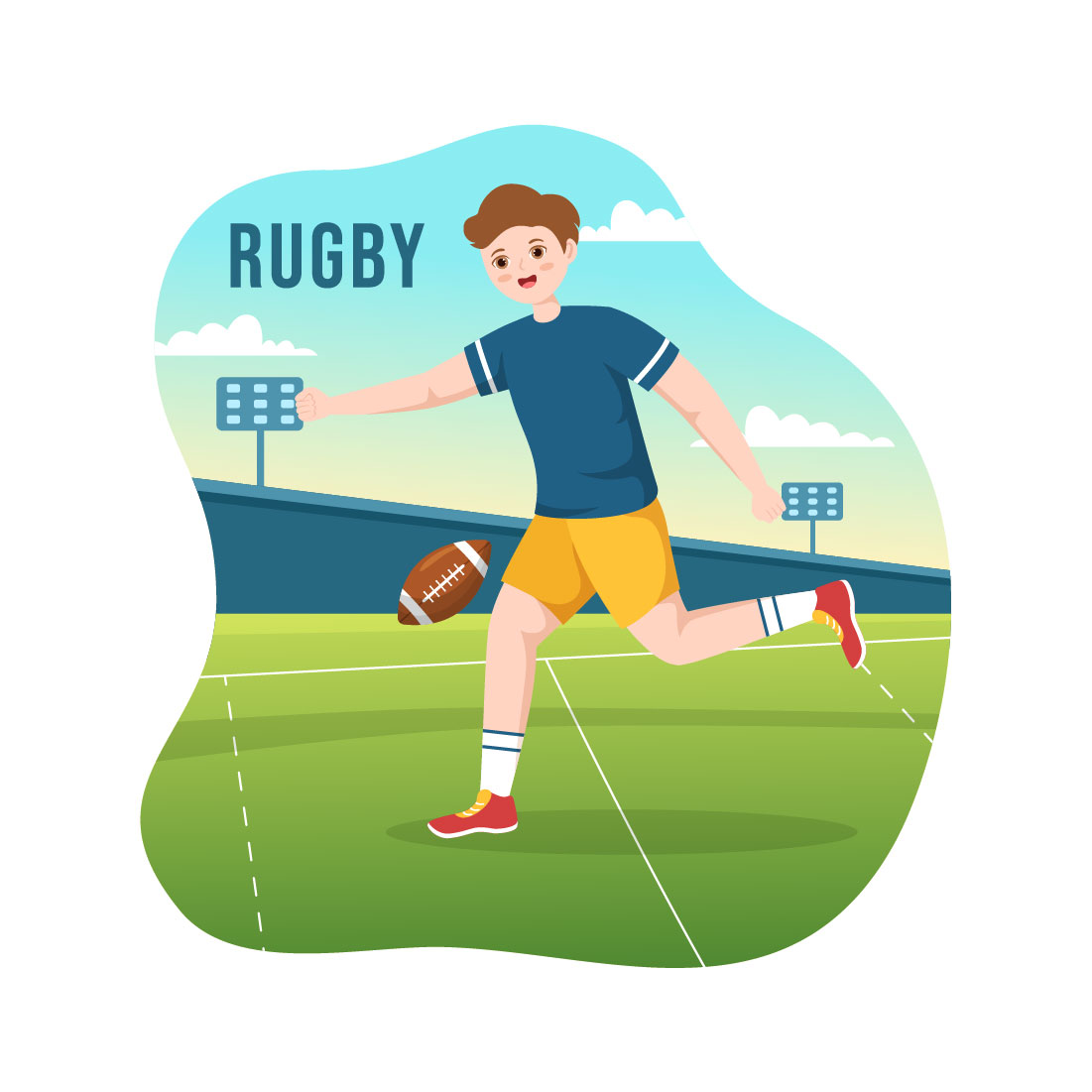 11 Rugby Player Illustration cover image.