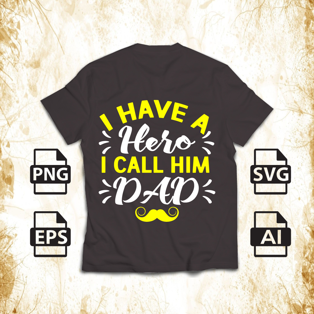 T-Shirt Dad Quote Typography Design facebook image.