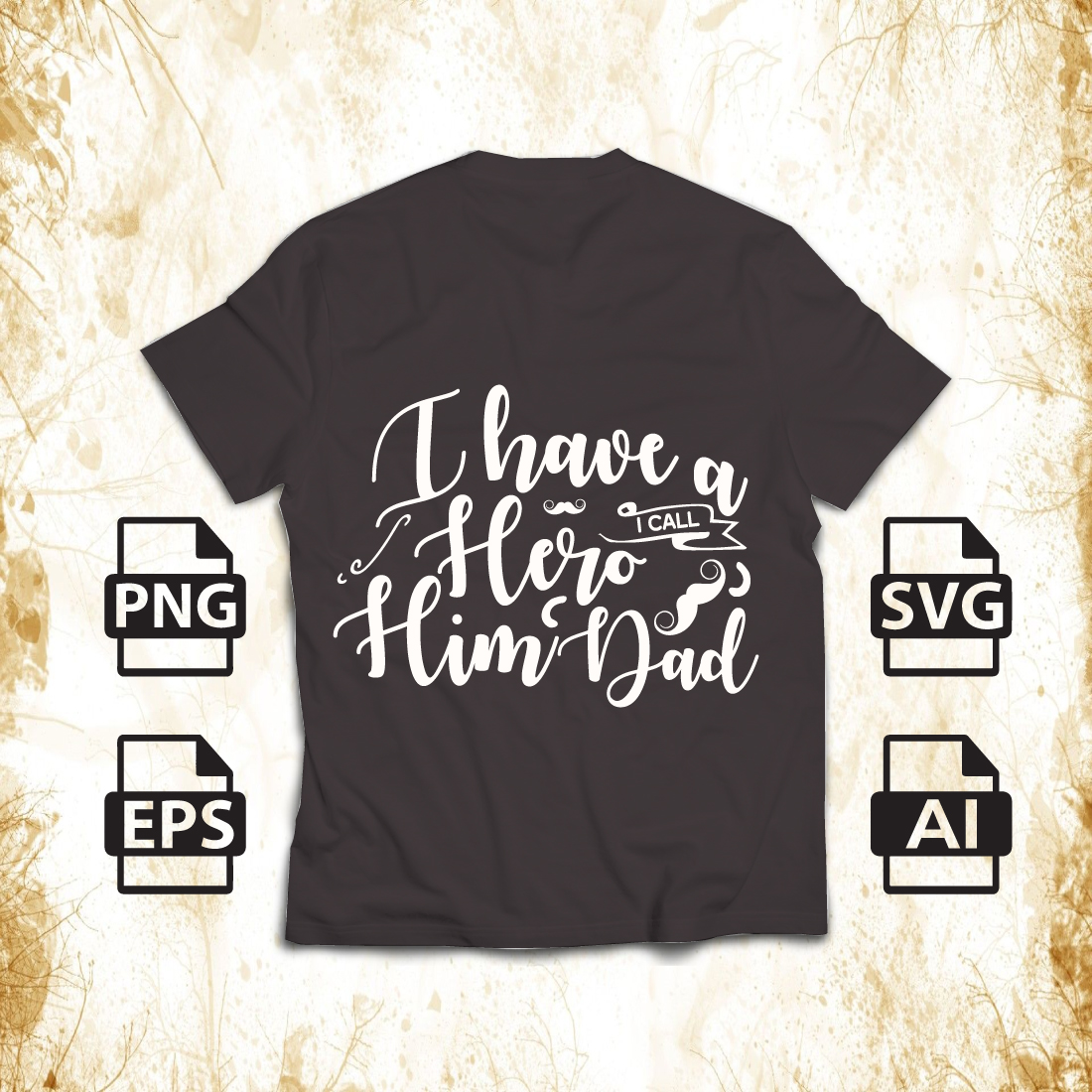 T-Shirt Dad Quote Typography Design preview image.