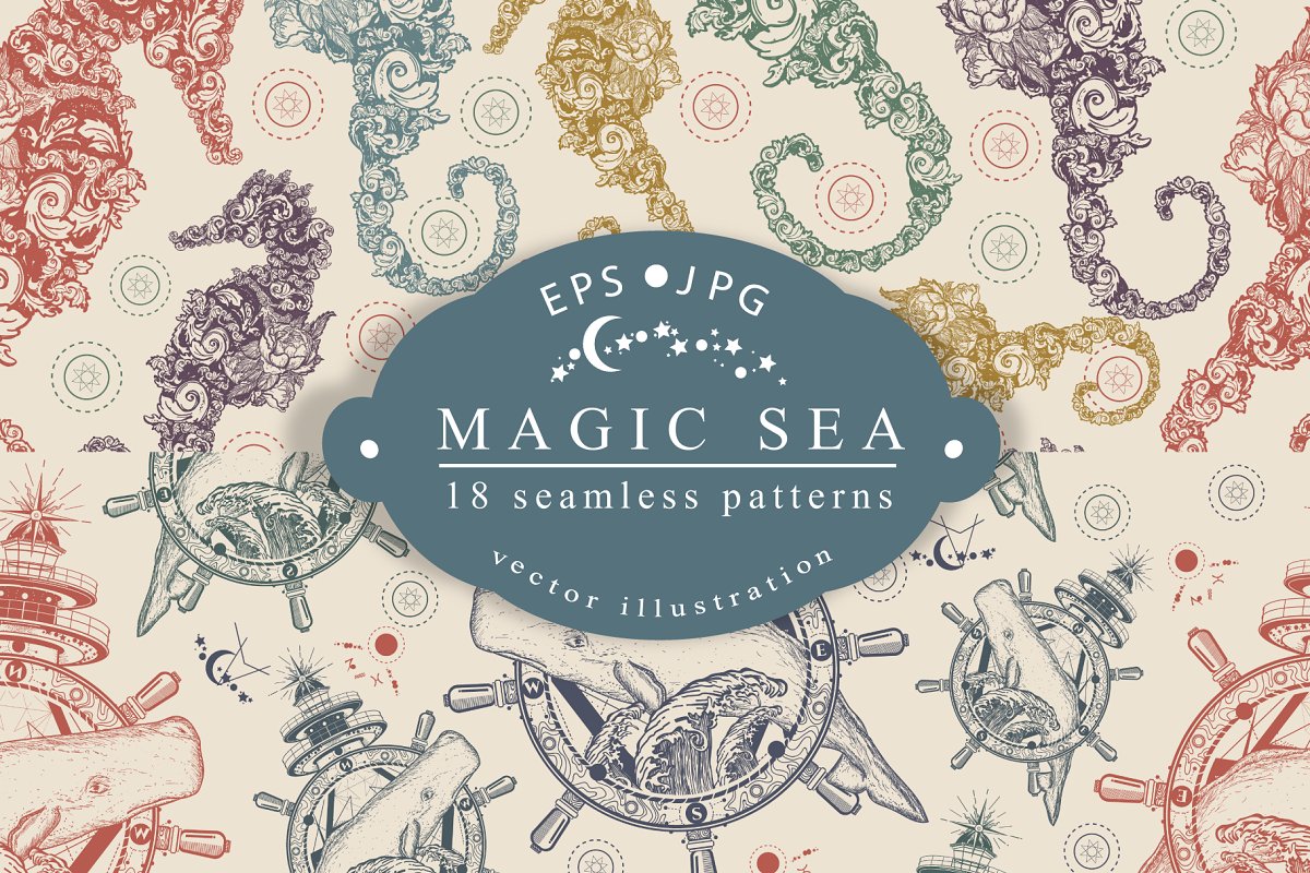 Cover image of Magic Sea Patterns.