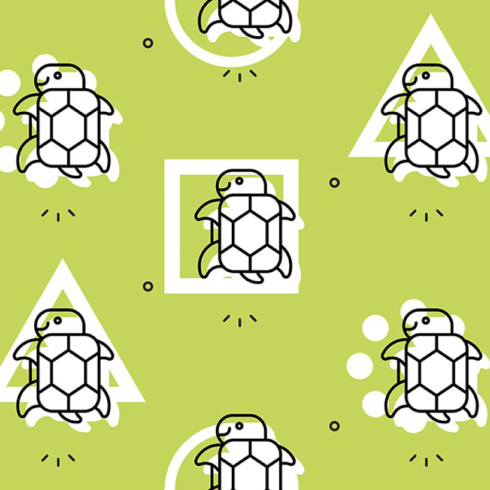 Seamless pattern with turtles main cover.