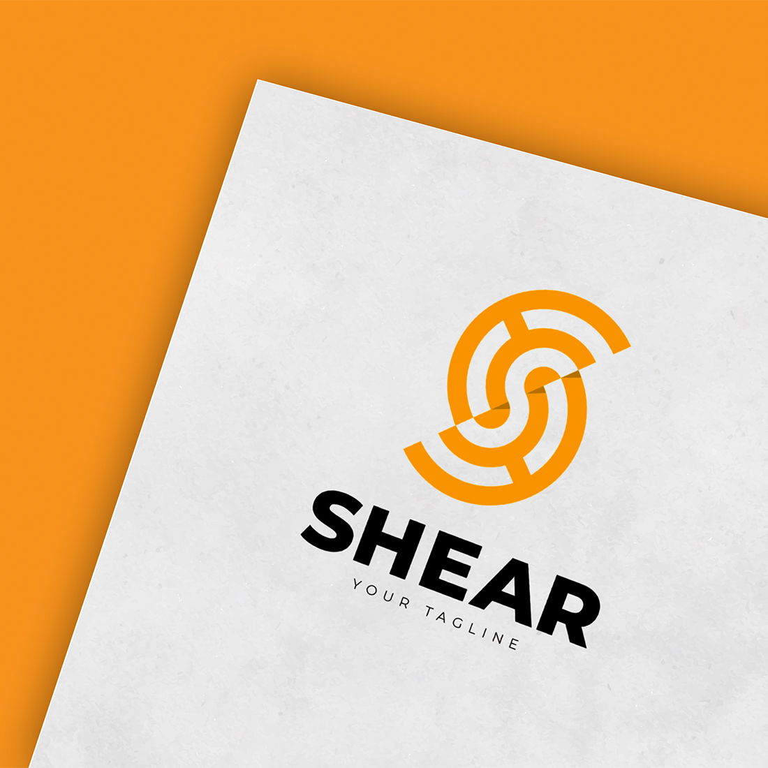 Shear Logo Template main image.