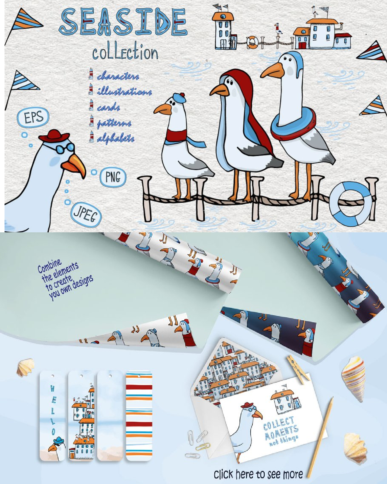 Seaside collection pinterest image preview.
