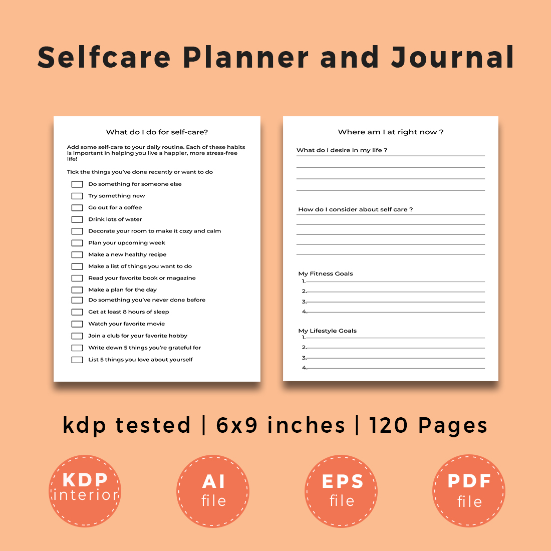 selfcare planner and journal 988