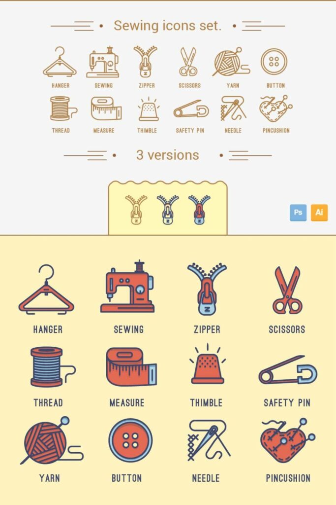 Sewing Icons Set – MasterBundles