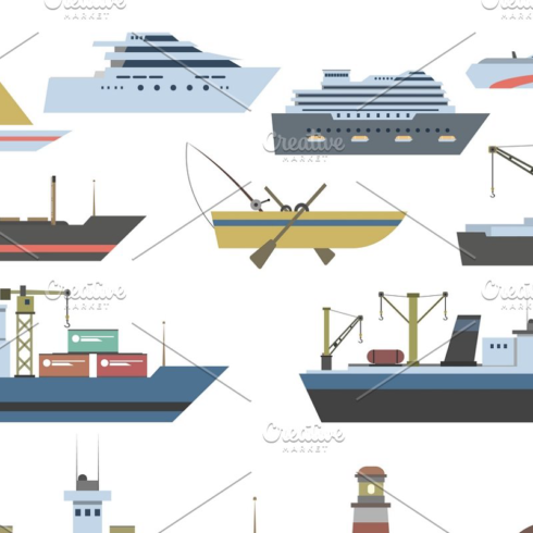 Ships and sailing vessels icons main cover.