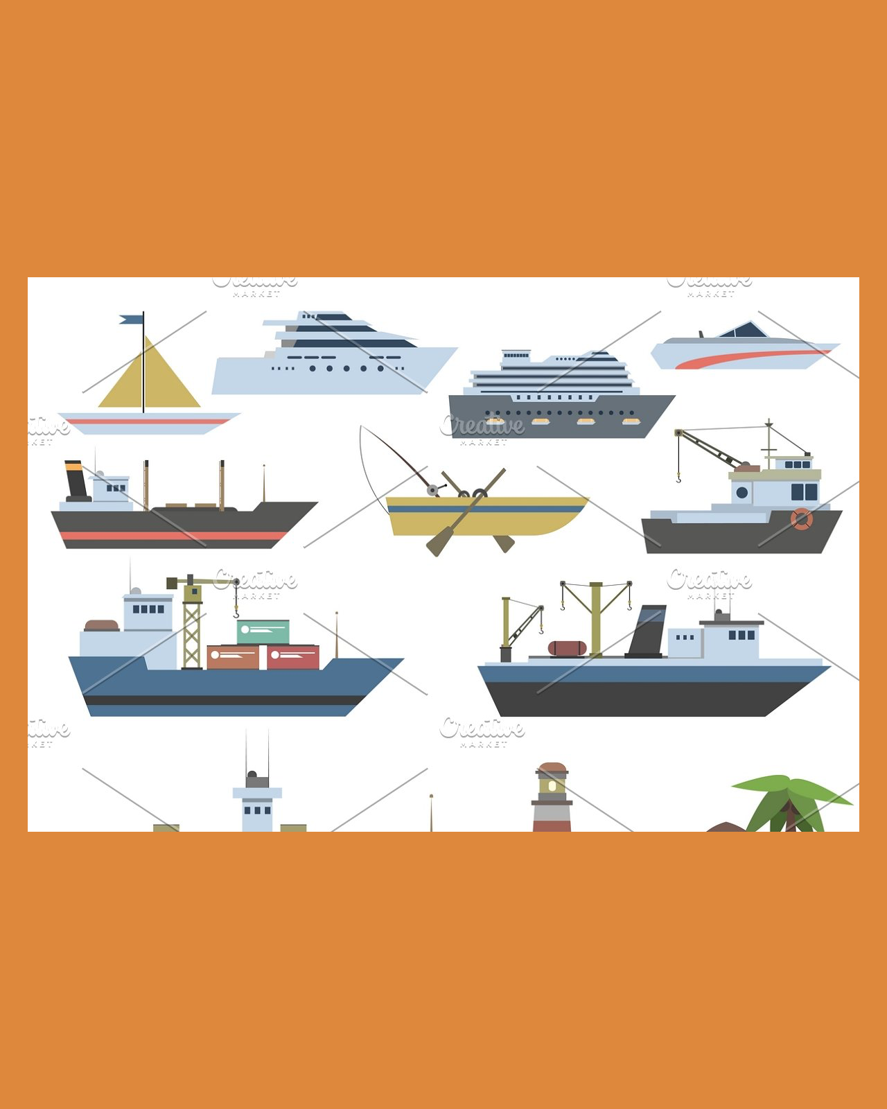 Ships and sailing vessels icons pinterest image.