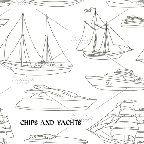 Ships and yachts pattern main cover.