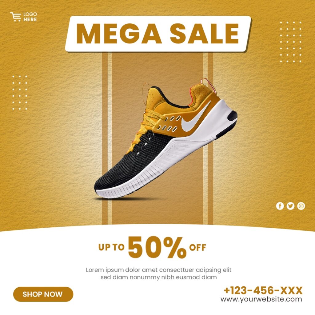 Trendy Social Media Post Design, Shoes Poster Design In Photoshop ...