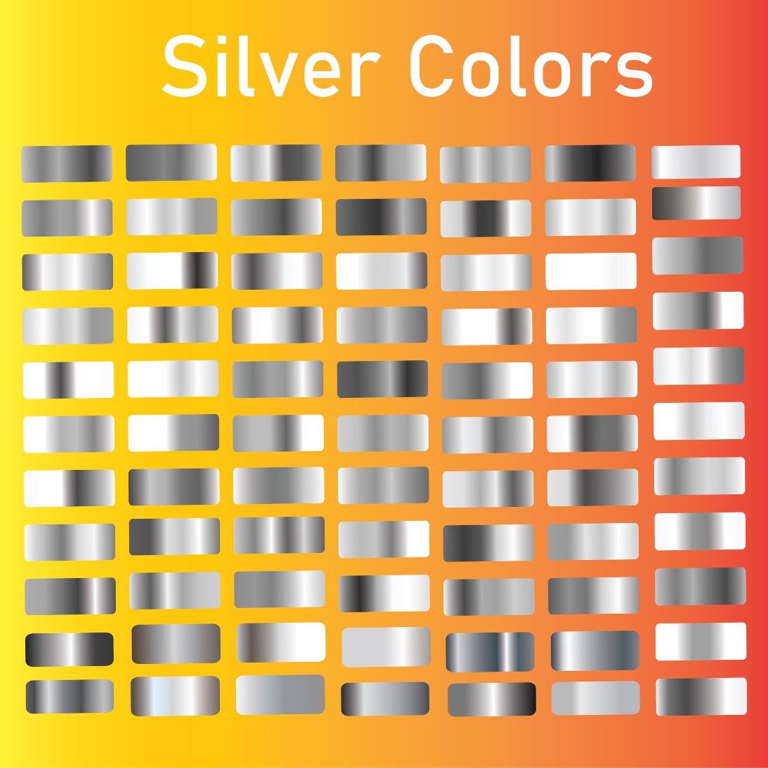 400+ Premium Gradient Colors Pack silver colors preview.
