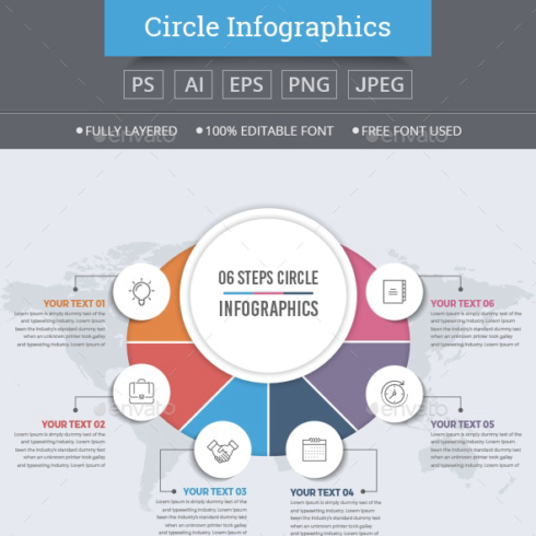 Simple circle infographics main cover.