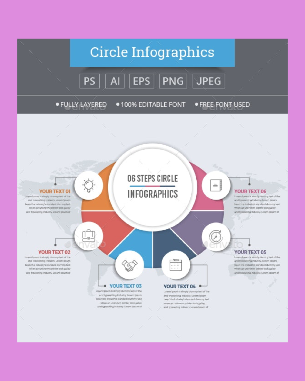 Simple circle infographics pinterest image.
