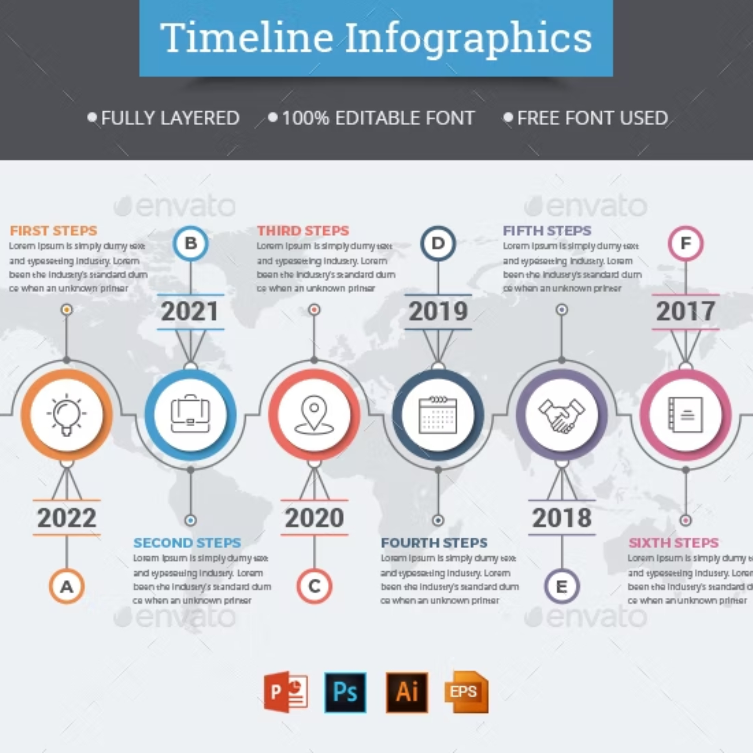 Simple Timeline Infographics Main Cover.