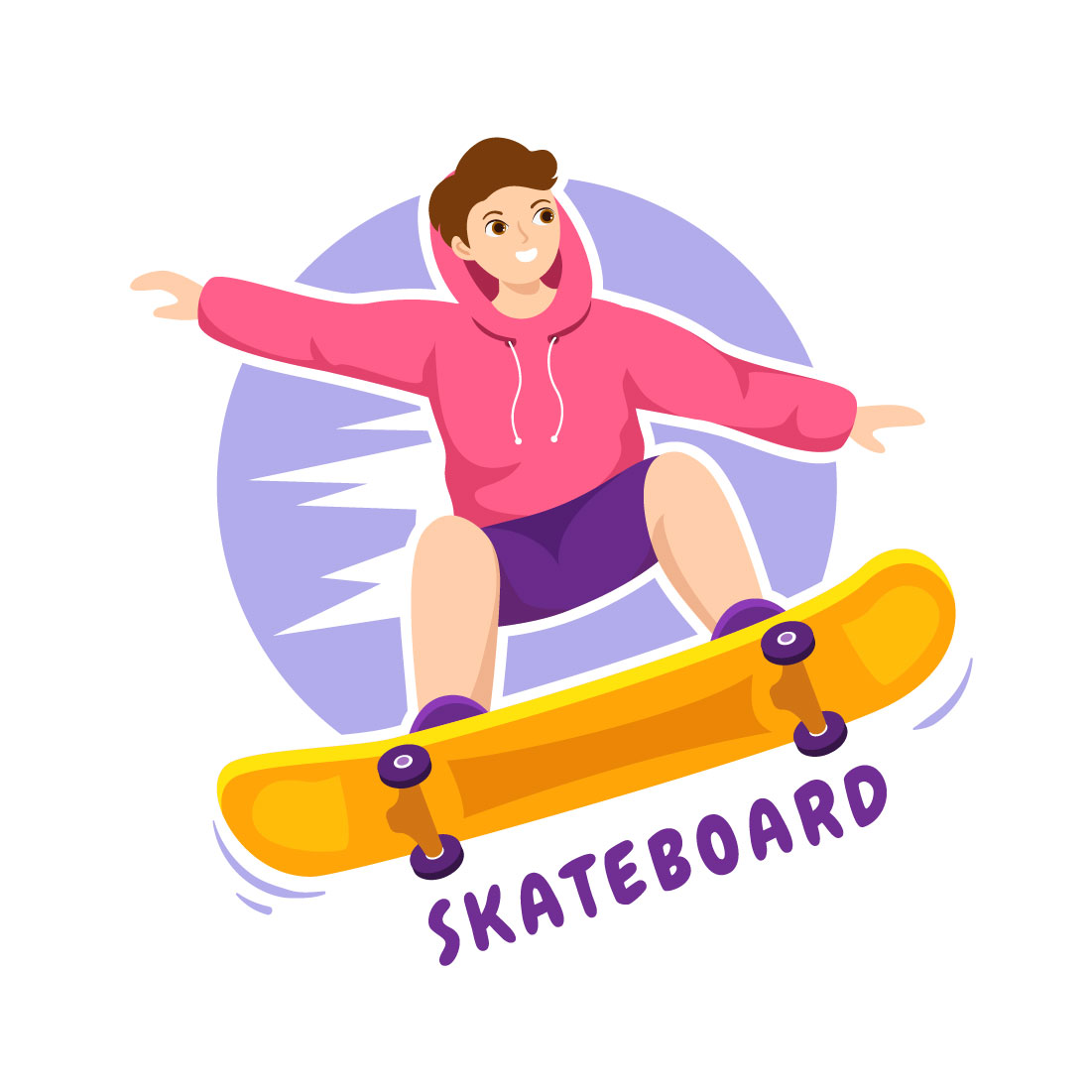 14 Skateboard Sport Illustration main cover.