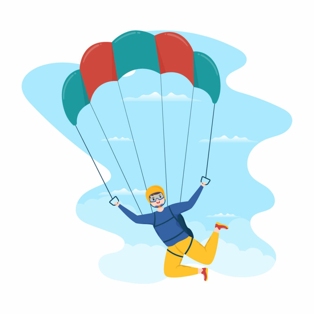 12 Skydiving Sport Illustration - MasterBundles