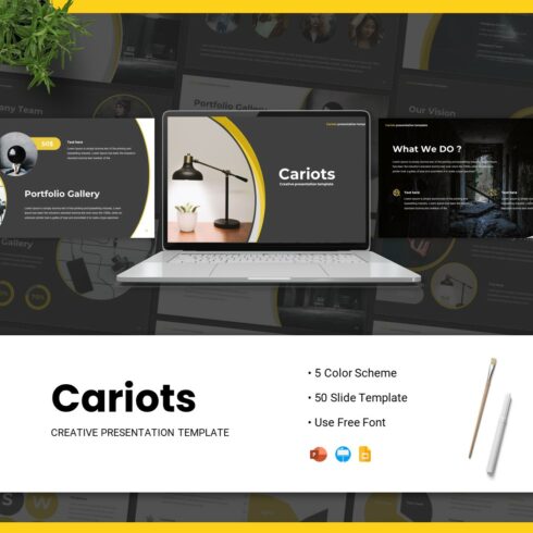 Cariots Presentation Template cover image.