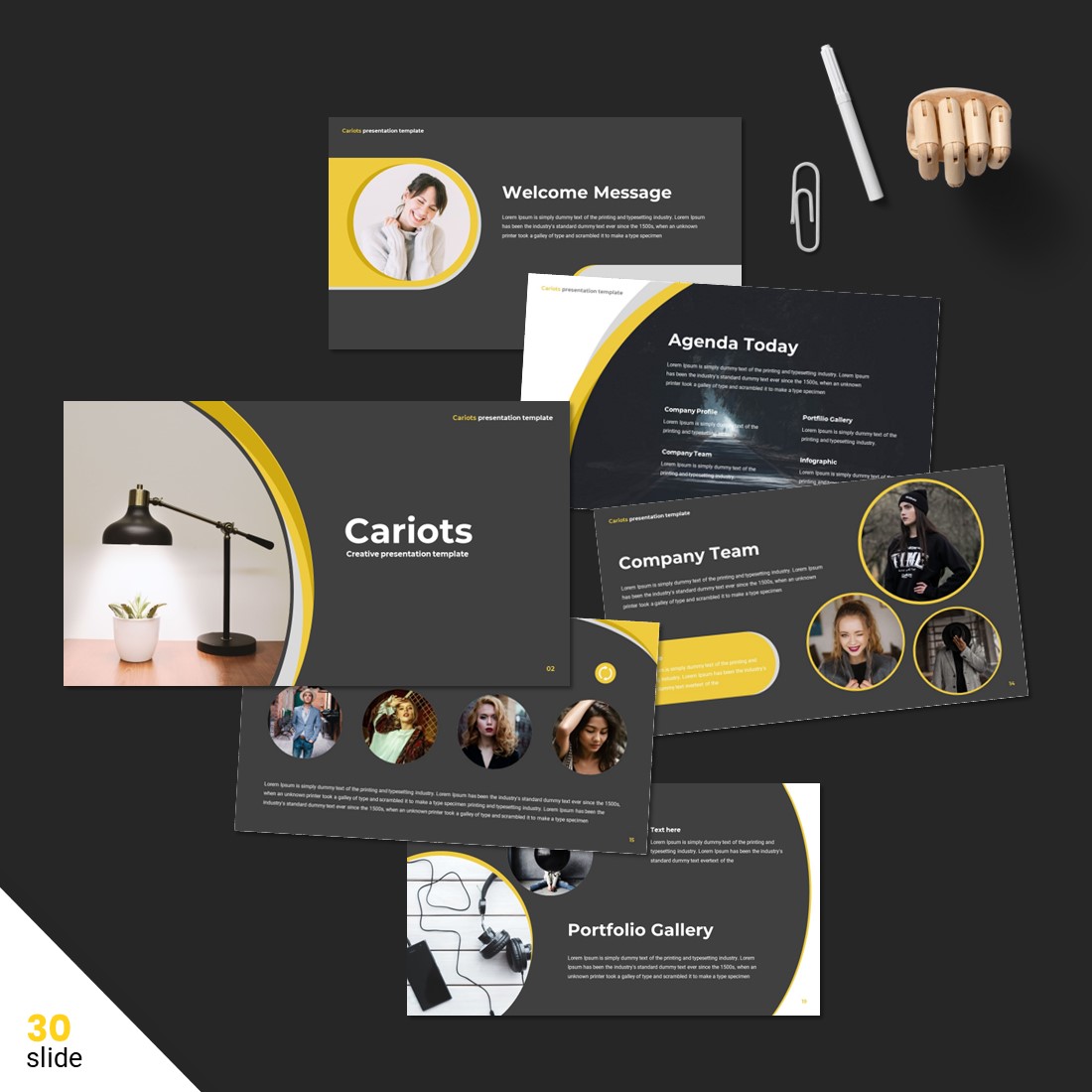 Cariots Powerpoint Presentation Template cover image.