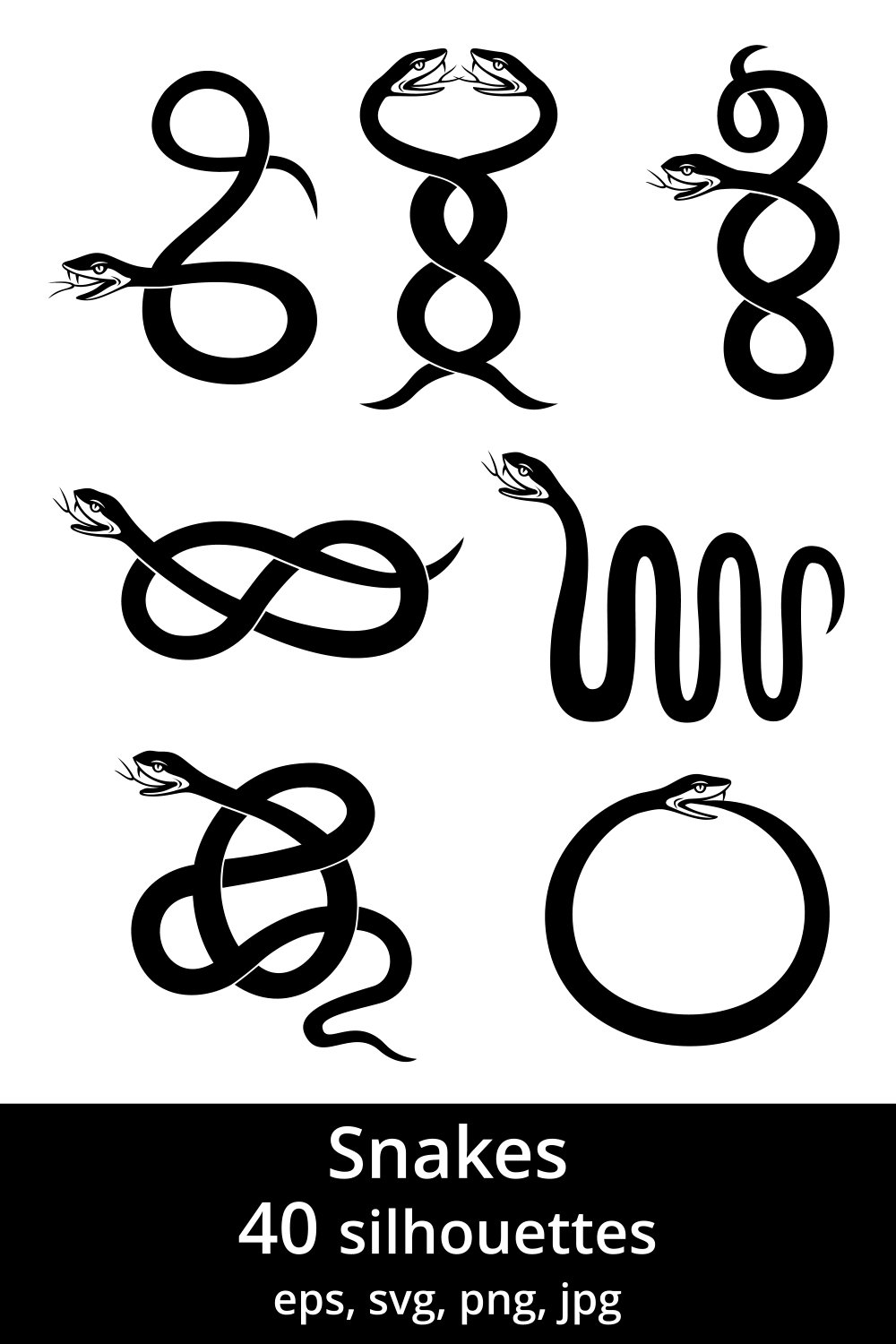 Snakes and snakes with the words snakes written in black on a white background.