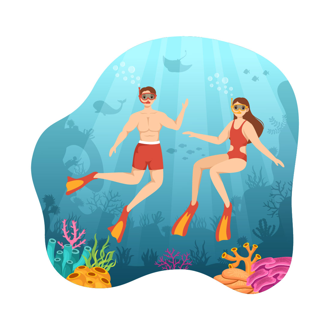 10 Snorkeling Design Illustration main cover.