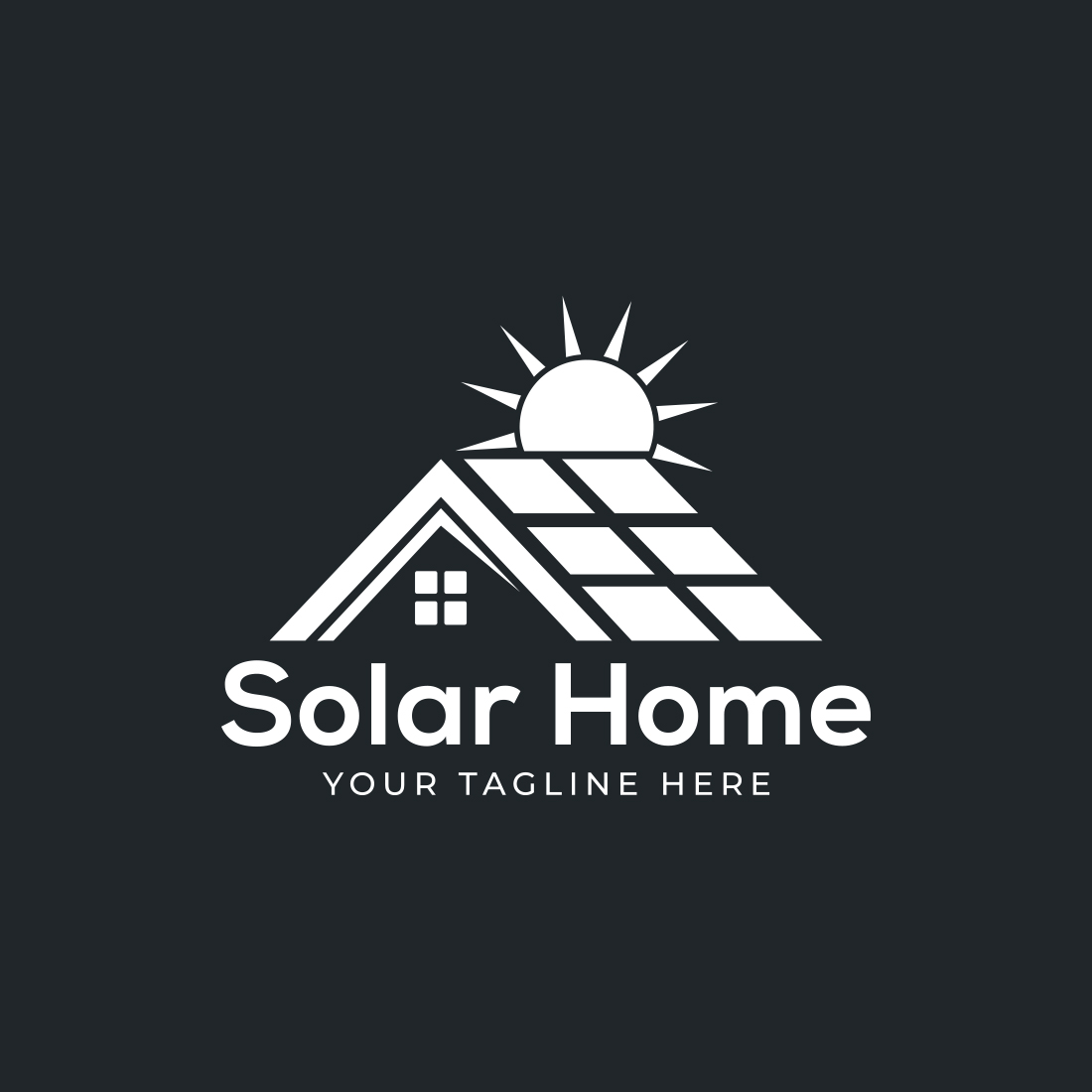 Solar Home Logo Template cover image.