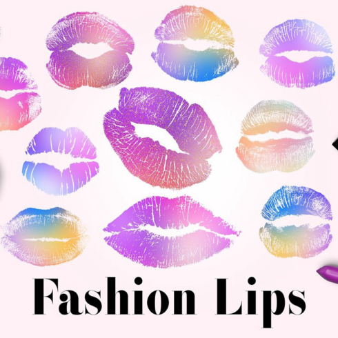 Sparkle lips clipart main image preview.