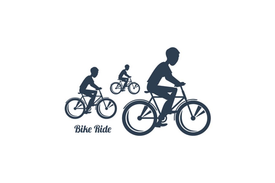 Cover image of Teenagers Riding Bicycles Silhouette.