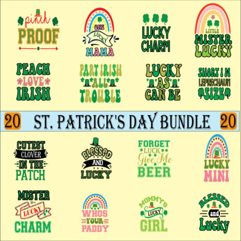 St. Patrick's Day SVG Bundle main cover.