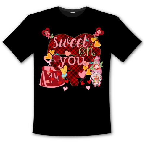 Retro Valentine's Day T-Shirt Design main cover.