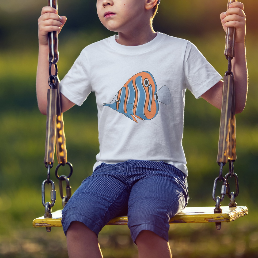 Image of T-shirt with wonderful tropical fish print