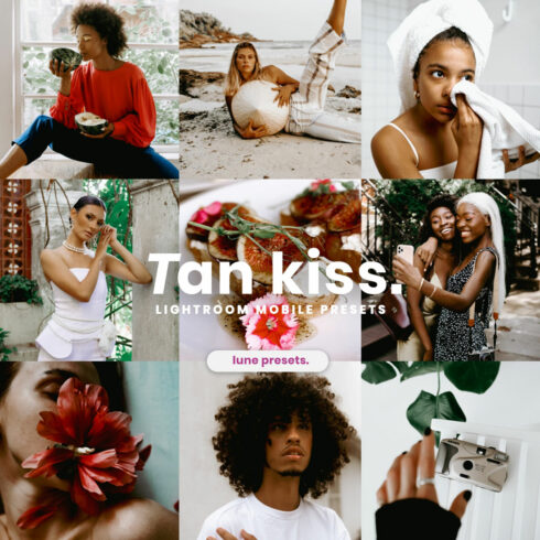 Tan kiss Lightroom Presets cover image.