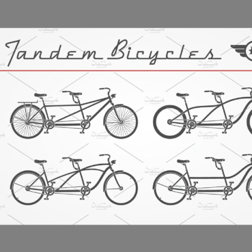 Tandem bicycle set main image preview.