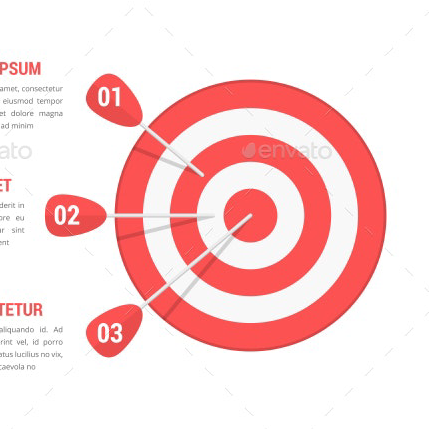 Target infographic template main cover.