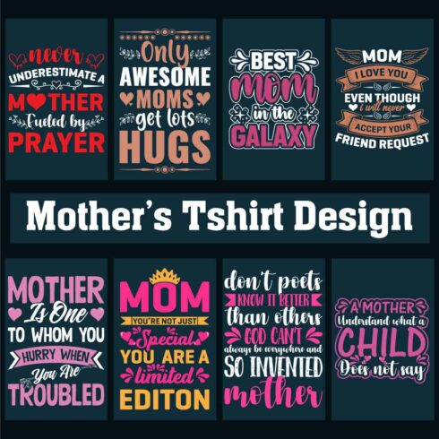 20 Mother's T-shirt Design Bundle main image.