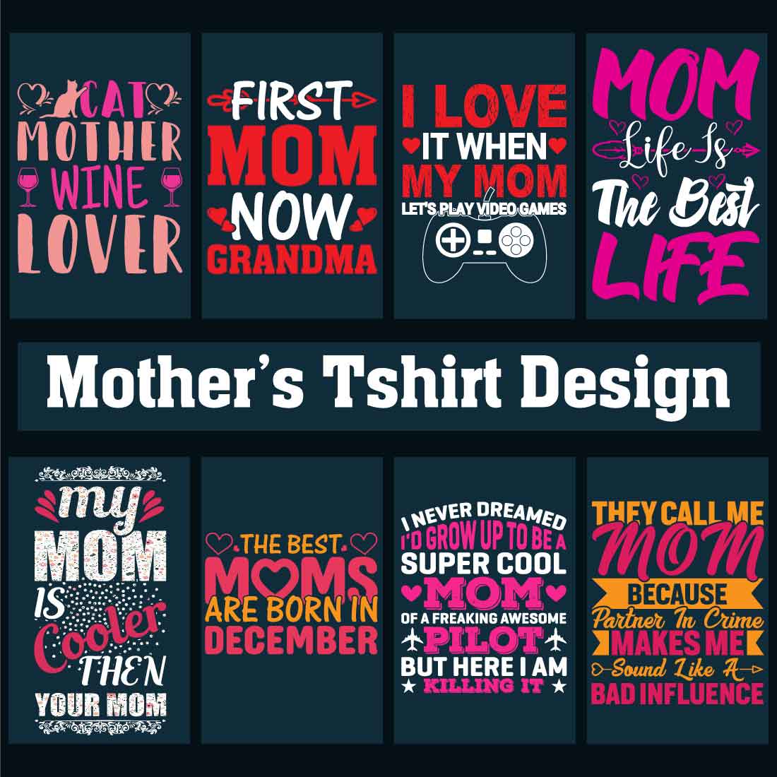 20 Mother's T-shirt Design Bundle image preview.