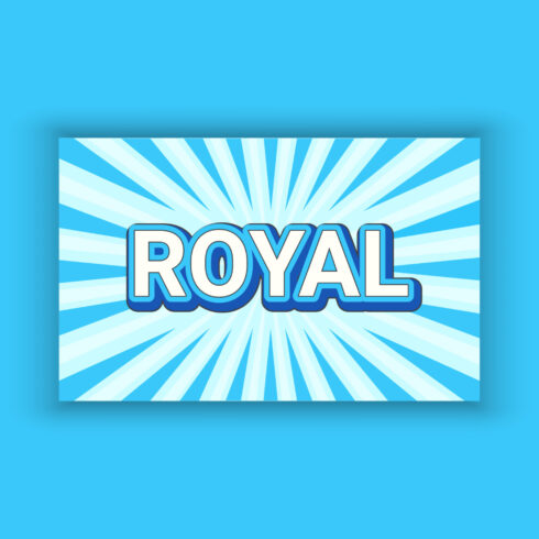 Royal Effect Template With 3D Bold Style.