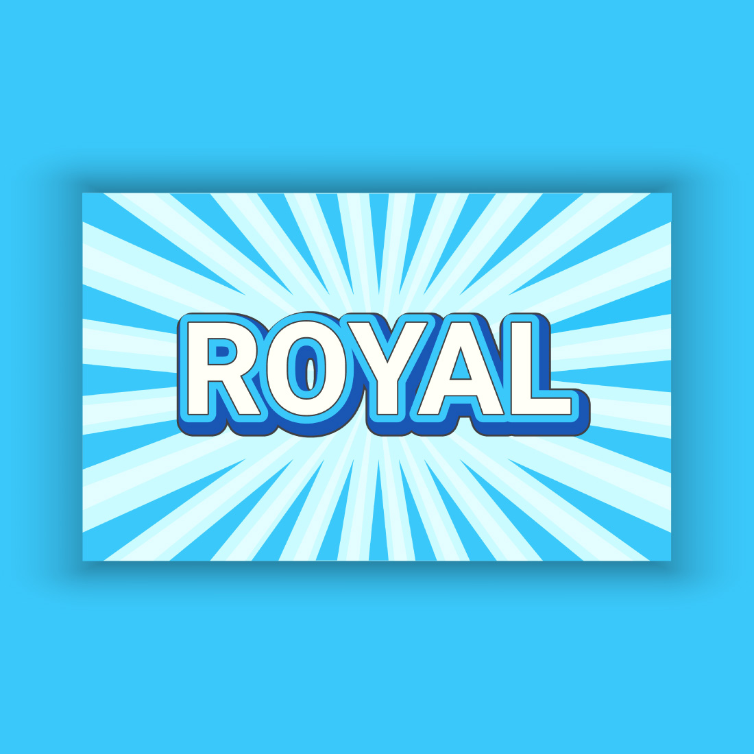 Royal Effect Template With 3D Bold Style.