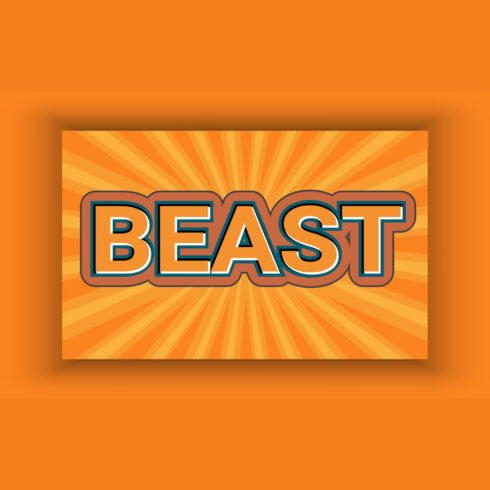 Beast Effect Template with 3d Bold Style main cover.