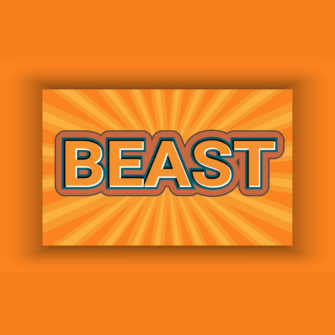 Beast Effect Template with 3d Bold Style main cover.