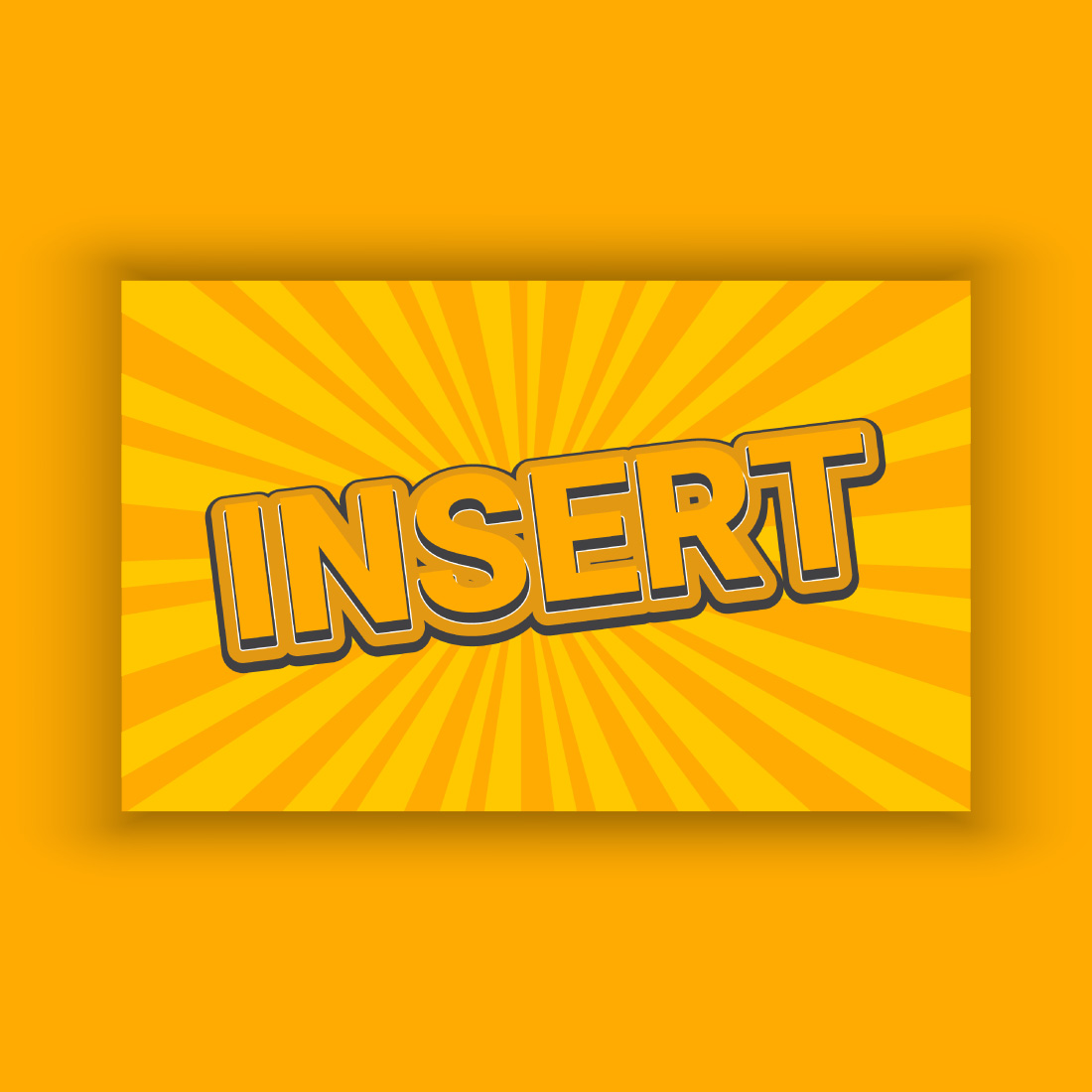 Insert Effect Template With 3D Bold Style.