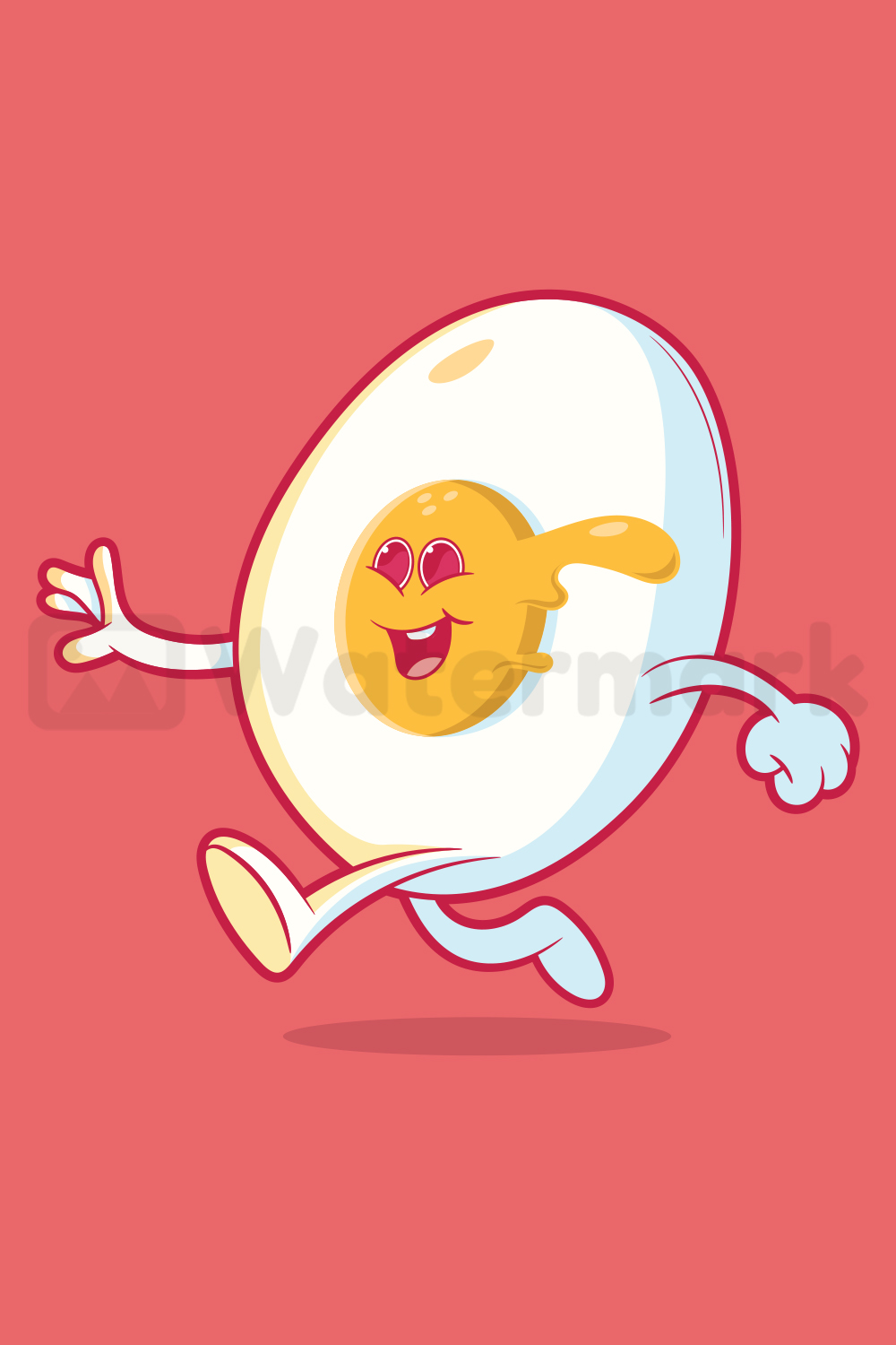 Beautiful image of a running egg