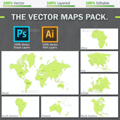 The vector maps pack main cover.