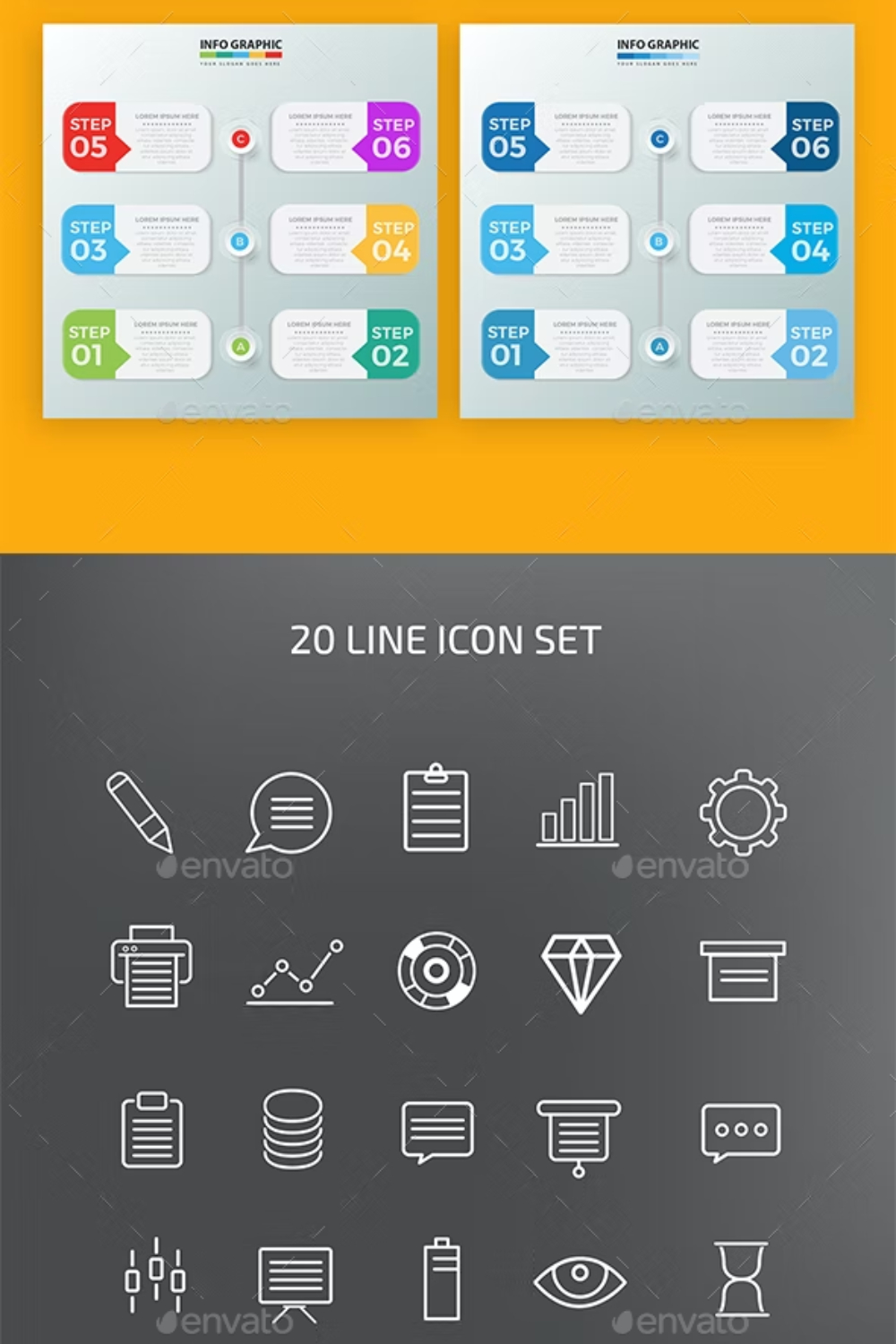 Timeline Infographic Design Pinterest Cover.